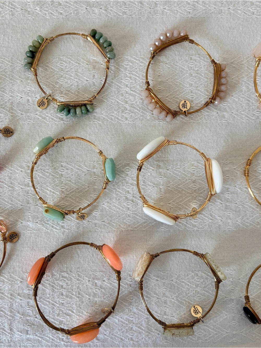 Lot of 11 Bourbon and Bowties Bangles